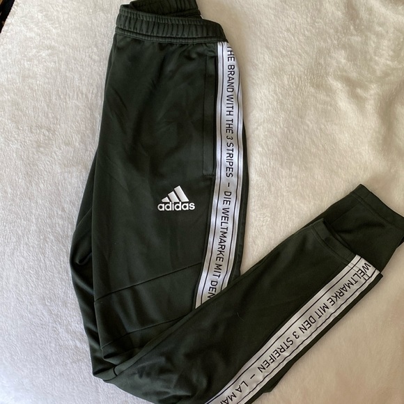 Adidas Stripes Warm Up Pants With Different Languages Poshmark